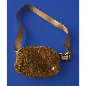 lululemon Sherpa Brown Hiking Waist Pack Belt Bag Adjustable Strap Mesh Pocket